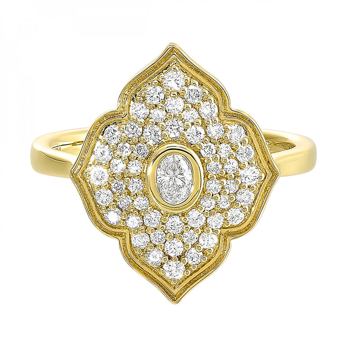 14k Yellow Gold Diamond Ring