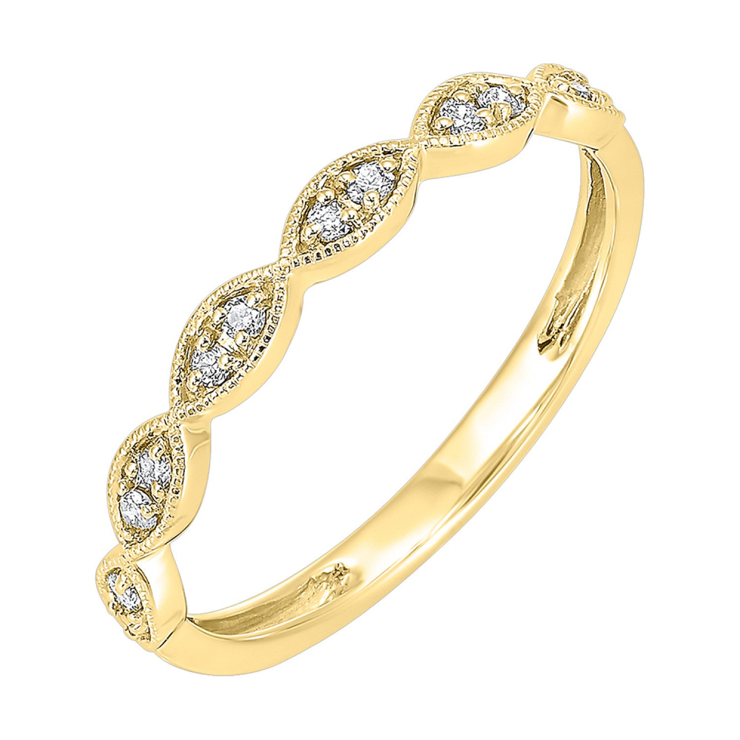 14K Diamond Stackable Band