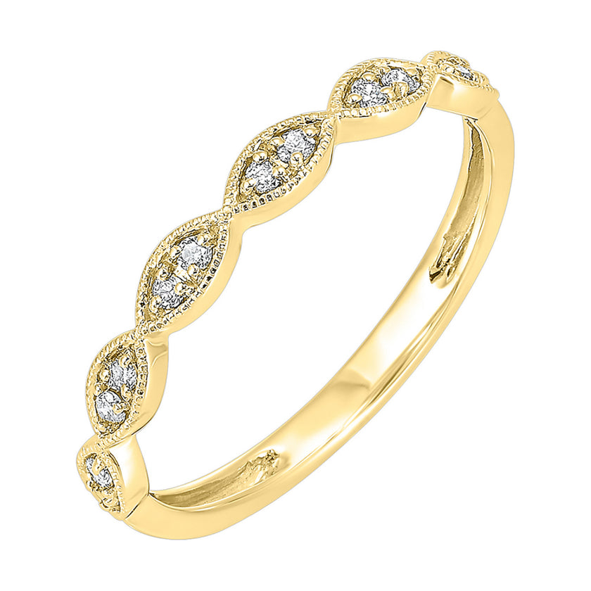14K Diamond Stackable Band