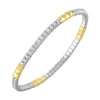 Two Tone 1.50 Carat Diamond Bangle