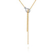 14K White & Yellow Gold Bujukan and Diamond Buckle Y Necklace