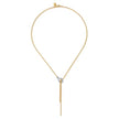 14K White & Yellow Gold Bujukan and Diamond Buckle Y Necklace