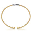 Gabriel & Co. Bujukan Diamond Cross Split Bangle Bracelet in 14K Yellow Gold