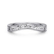14K White Gold Vintage Inspired Anniversary Band