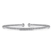 Gabriel & Co. Bujukan Bead Bangle with Diamonds in 14K White Gold
