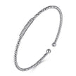 Gabriel & Co. Bujukan Bead Bangle with Diamonds in 14K White Gold