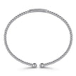Gabriel & Co. Bujukan Bead Bangle with Diamonds in 14K White Gold