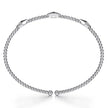 14K White Gold Bujukan Pyramid Stations Bangle