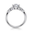 14K White Gold Bypass Pear Shape Diamond Engagement Ring