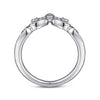 Gabriel & Co. Exquisite Design Curved Filigree Diamond Wedding Ring in 14KW
