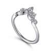 Gabriel & Co. Exquisite Design Curved Filigree Diamond Wedding Ring in 14KW
