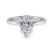 Elegant but BOLD Hidden Halo Pear Shape Diamond Engagement Ring in 14K Gold | Gemma's Jewelers