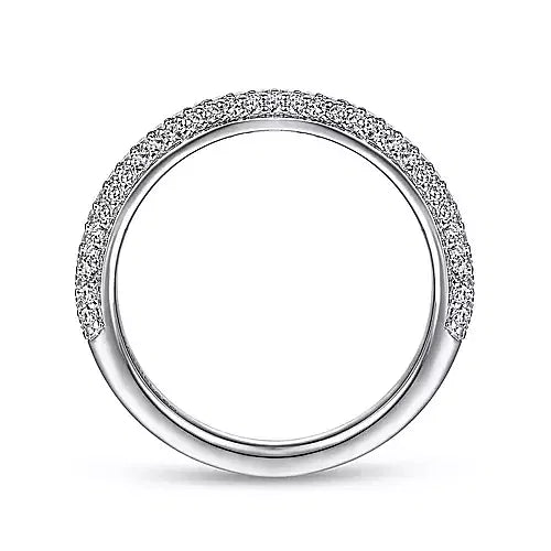 14K White Gold Wedding Band
