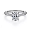 Luxurious Pave Set Oval Center Diamond Engagement Ring in 14K Gold | Gemma's Jewelers