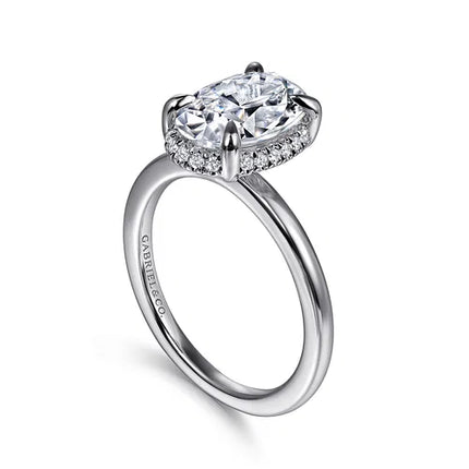 Hidden Halo Engagement Ring