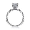 Incredible Hidden Halo Double Prong Diamond Engagement Ring in 14K Gold | Gemma's Jewelers