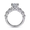 Shimmering Double Row Shared Prong Diamond Engagement Ring in 14K Gold | Gemma's Jewelers