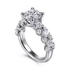 Shimmering Double Row Shared Prong Diamond Engagement Ring in 14K Gold | Gemma's Jewelers