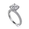 Exquisite Pave Set Diamond Engagement Ring 2.56 Carats in 14K Gold | Gemma's Jewelers