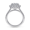 14K White Gold Round Halo Diamond Engagement Ring