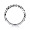 14K White Gold Single Prong Diamond Anniversary Band