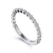 14K White Gold Single Prong Diamond Anniversary Band