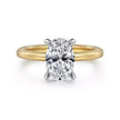 Classic Design Hidden Halo Oval Diamond Engagement Ring in 14K Gold | Gemma's Jewelers