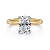 Classic Design Hidden Halo Oval Diamond Engagement Ring in 14K Gold | Gemma's Jewelers