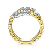 Bold and Dazzling Open Bypass Diamond Wrap Ring in 14K Gold | Gemma's Jewelers