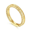14K Yellow Gold Vintage Inspired Anniversary Band