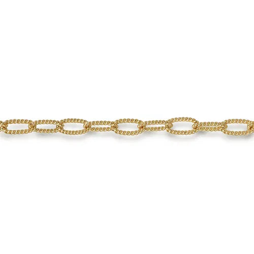 14K Yellow Gold Twisted Paperclip Bracelet