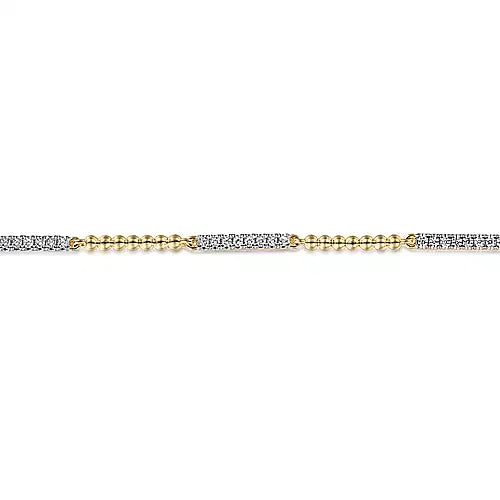 14K Yellow Gold Bujukan Diamond Bracelet