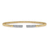 14K Yellow Gold Bujukan Diamond Bars Bangle