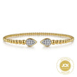 Gabriel & Co. Bujukan Pave Diamond Split Bangle Bracelet in 14K Yellow Gold