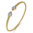 Gabriel & Co. Bujukan Pave Diamond Split Bangle Bracelet in 14K Yellow Gold