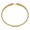 Gabriel & Co. Bujukan Pave Diamond Split Bangle Bracelet in 14K Yellow Gold