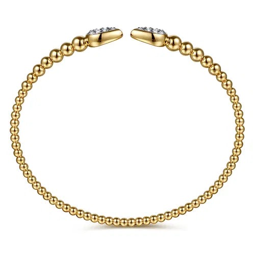 Gabriel & Co. Bujukan Pave Diamond Split Bangle Bracelet in 14K Yellow Gold