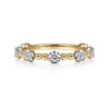 14K Yellow Gold Bujukan and Diamond Station Ring