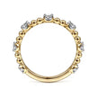 14K Yellow Gold Bujukan and Diamond Station Ring