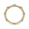 14K Yellow Gold Bujukan and Diamond Station Ring