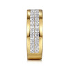 14k Yellow Gold Men's Princess Cut Diamond Band 1.66ctw