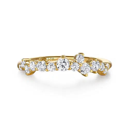 14K Yellow Gold Diamond Wedding Band