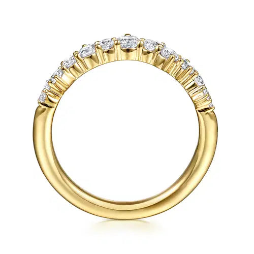 14K Yellow Gold Diamond Wedding Band