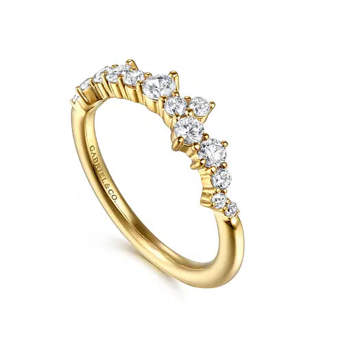 14K Yellow Gold Diamond Wedding Band