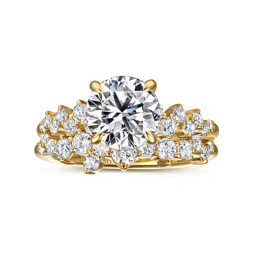 14K Yellow Gold Diamond Wedding Band