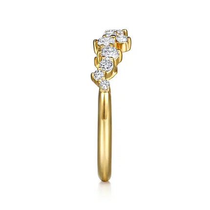 14K Yellow Gold Diamond Wedding Band