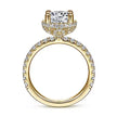 Classically Feminine Hidden Halo Round Diamond Engagement Ring in 14K Gold  | Gemma's Jewelers