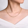 14K Yellow Gold Paper Clip Chain Necklace