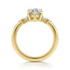 14K Yellow Gold Marquise Shape Diamond Engagement Ring