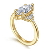 14K Yellow Gold Marquise Shape Diamond Engagement Ring